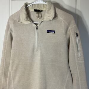 Patagonia Women's Ivory Pullover 1/4 Zip Sweater M